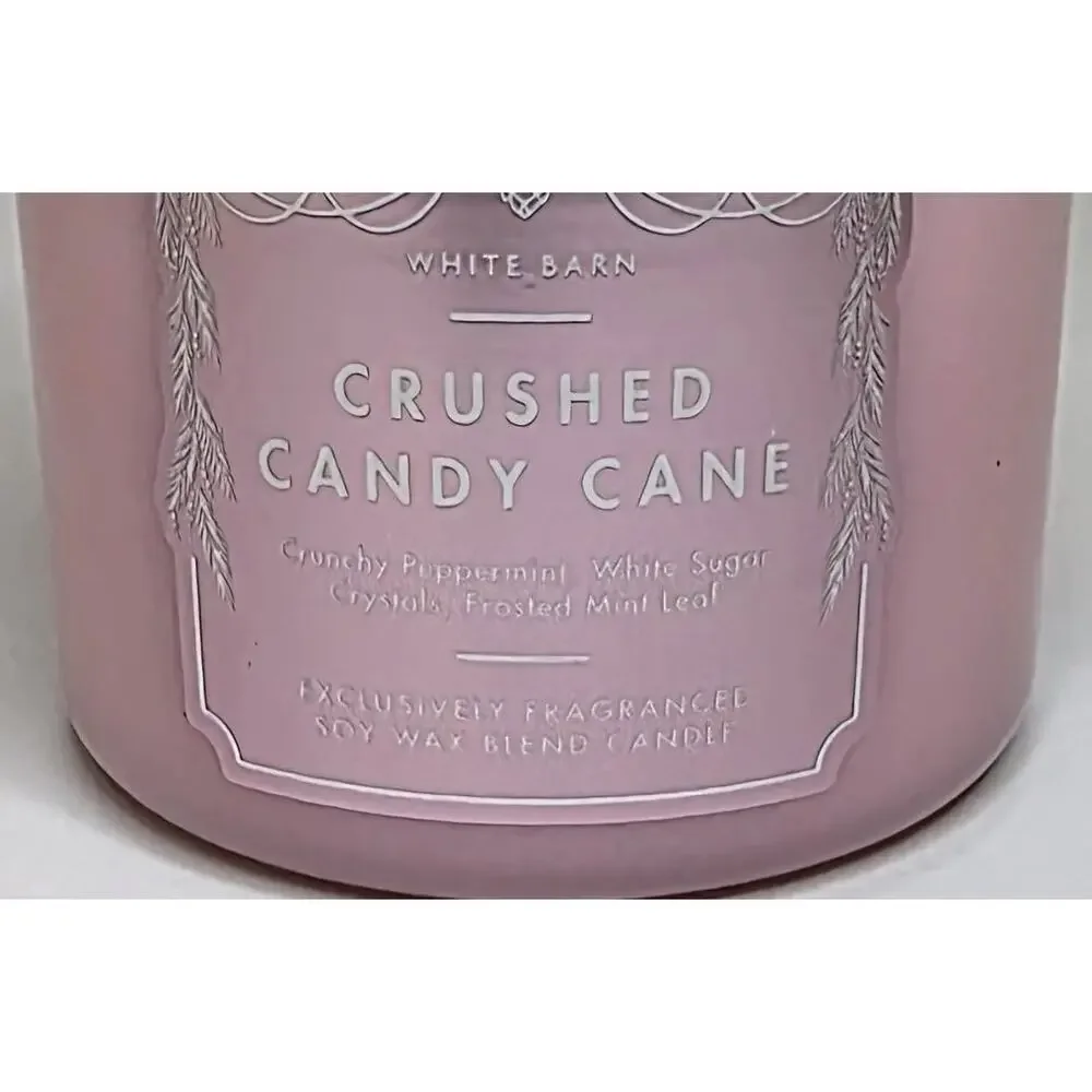 White Barn Crushed Candy Cane 3-wick 14.5 oz Scented Candle - Picture 2 of 4